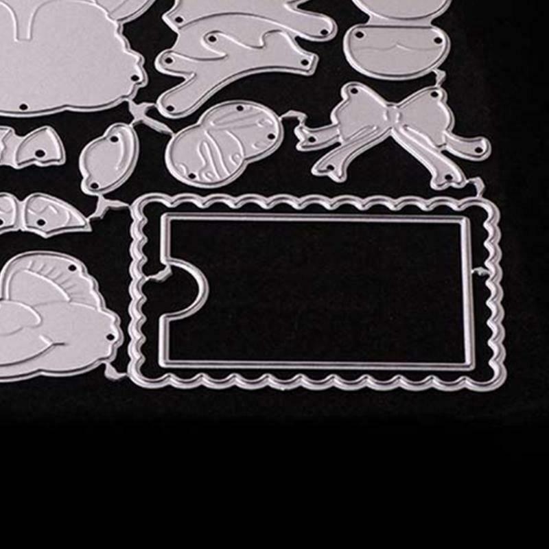 Elk Text Frame Metal Cutting Dies Stencil Scrapbook Album Paper Card Template