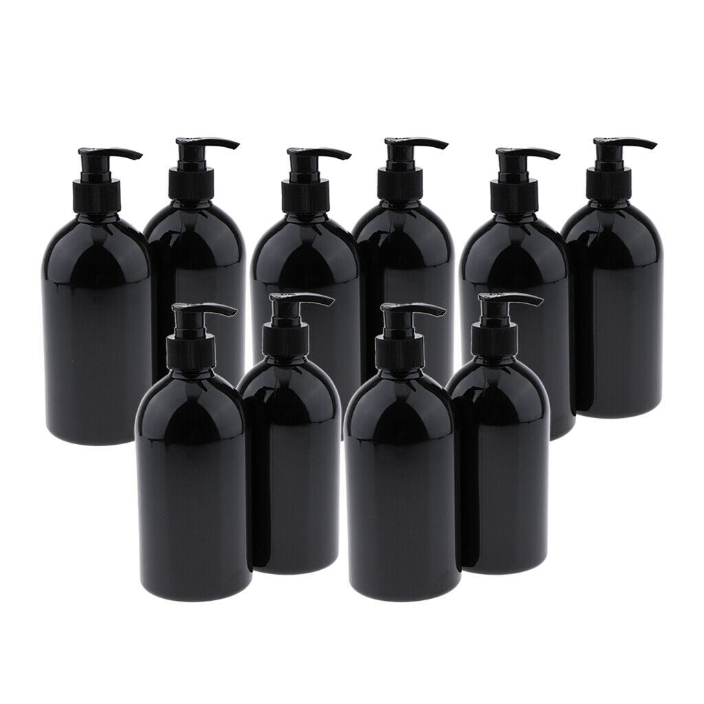 10 Pieces Empty Shampoo Pump Bottles Refillable Lotion Body Wash Dispenser 500ml