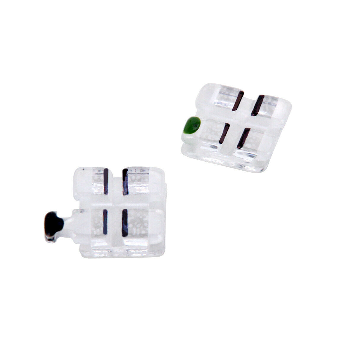 5 Packs Dental Sapphire Orthodontic Ceramic Brackets Braces MBT.022 Hooks 3 4 5