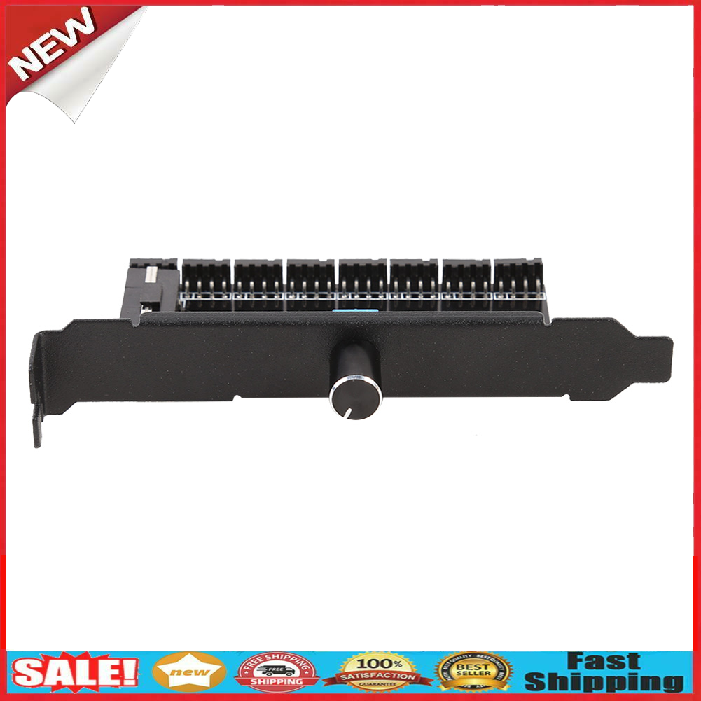 8 Channels Cooling Fan HUB 4Pin Power Supply Radiator Speed Controller @
