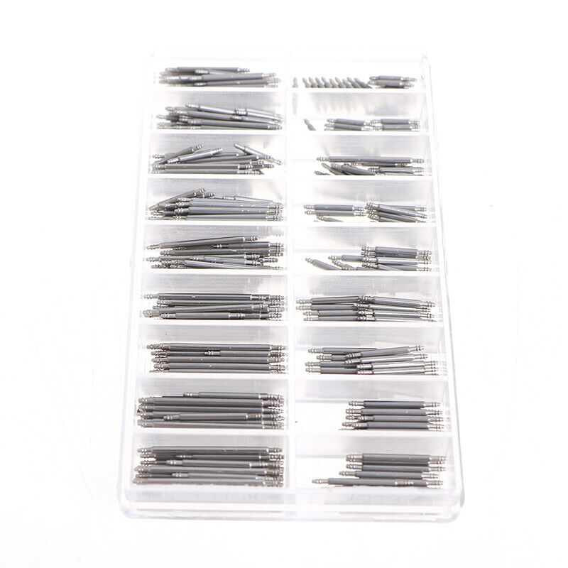360Pcs Spring Bars Spring Pins Watch Pins Stainless Steel for Watchstrap .l8