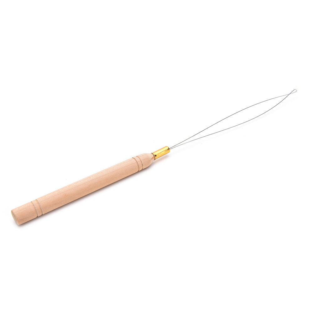 Wooden Handle Pulling  Needle Hair Extension Tools for All Kinds Micro Bea.l8