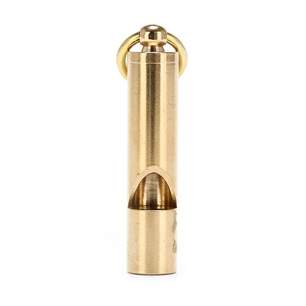 1pc 10mm brass EDC Emergency Safety Survival Whistle Keychain For Camping To XC