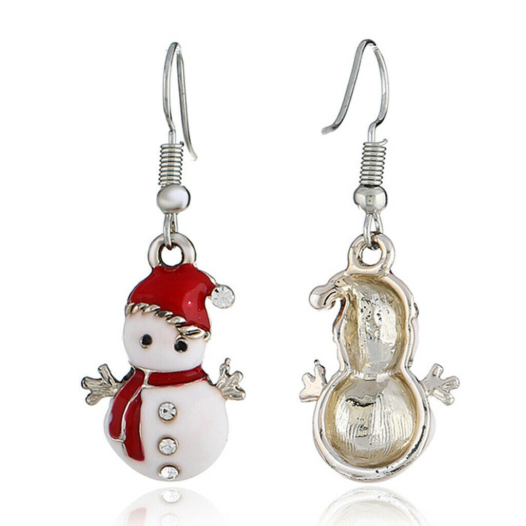 2 Pair Alloy Colorful Christmas Theme Fashion Hook Earrings Christmas Jewel