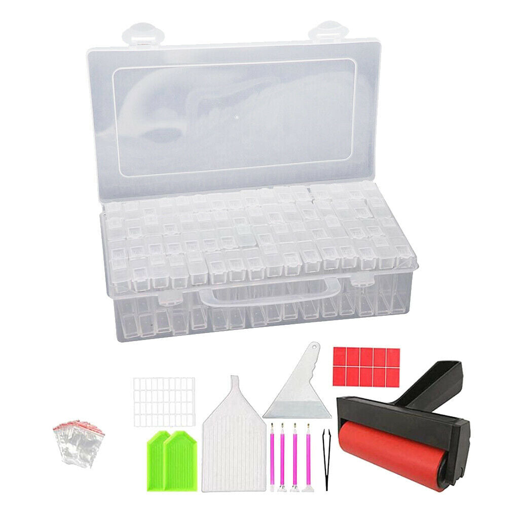 42Pcs 5D Diamond Painting Storage Box Drill Pen Embroidery Cross Stitch