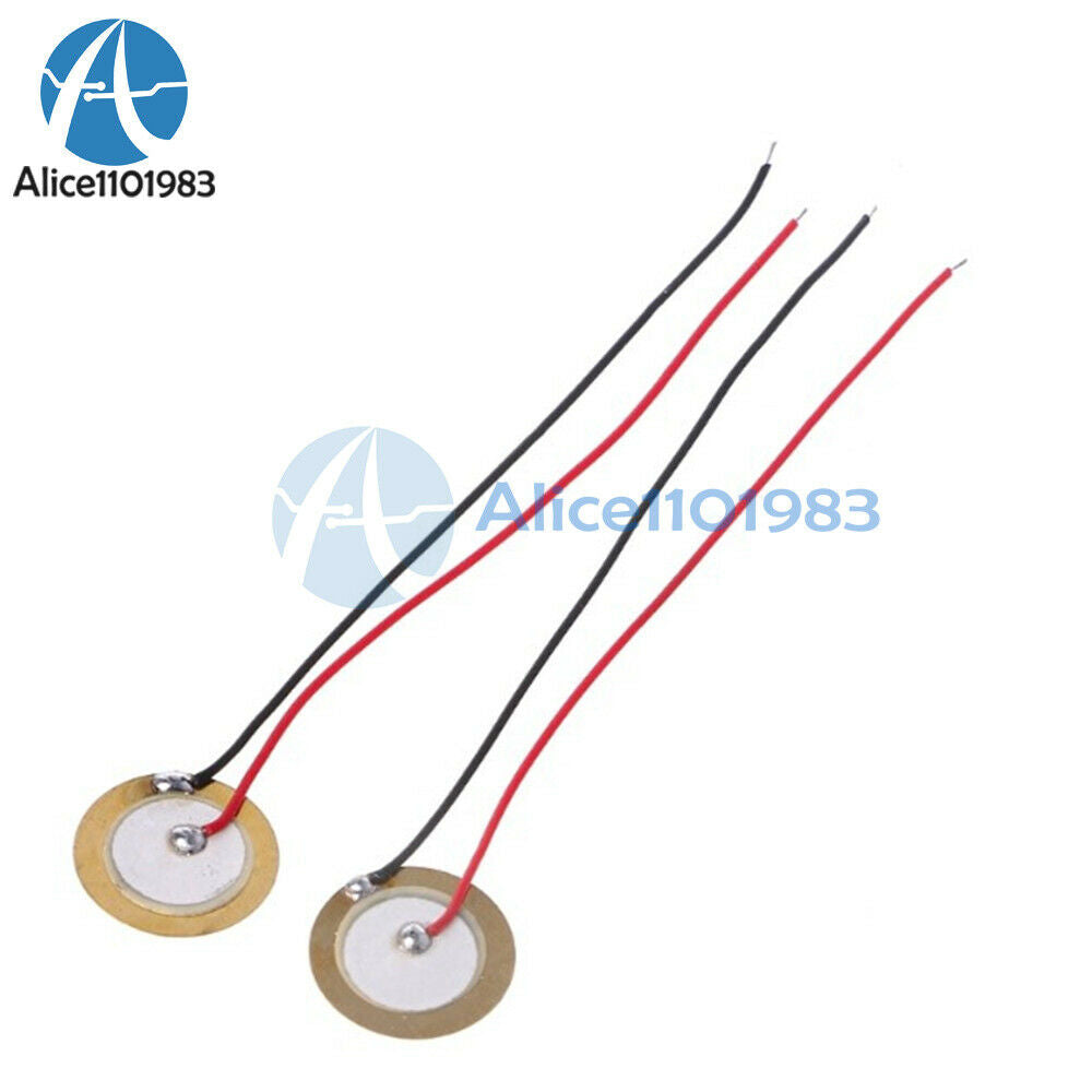 10X Piezoelectric Piezo Ceramic Wafer Plate Diameter 15mm Buzzer Loudspeaker