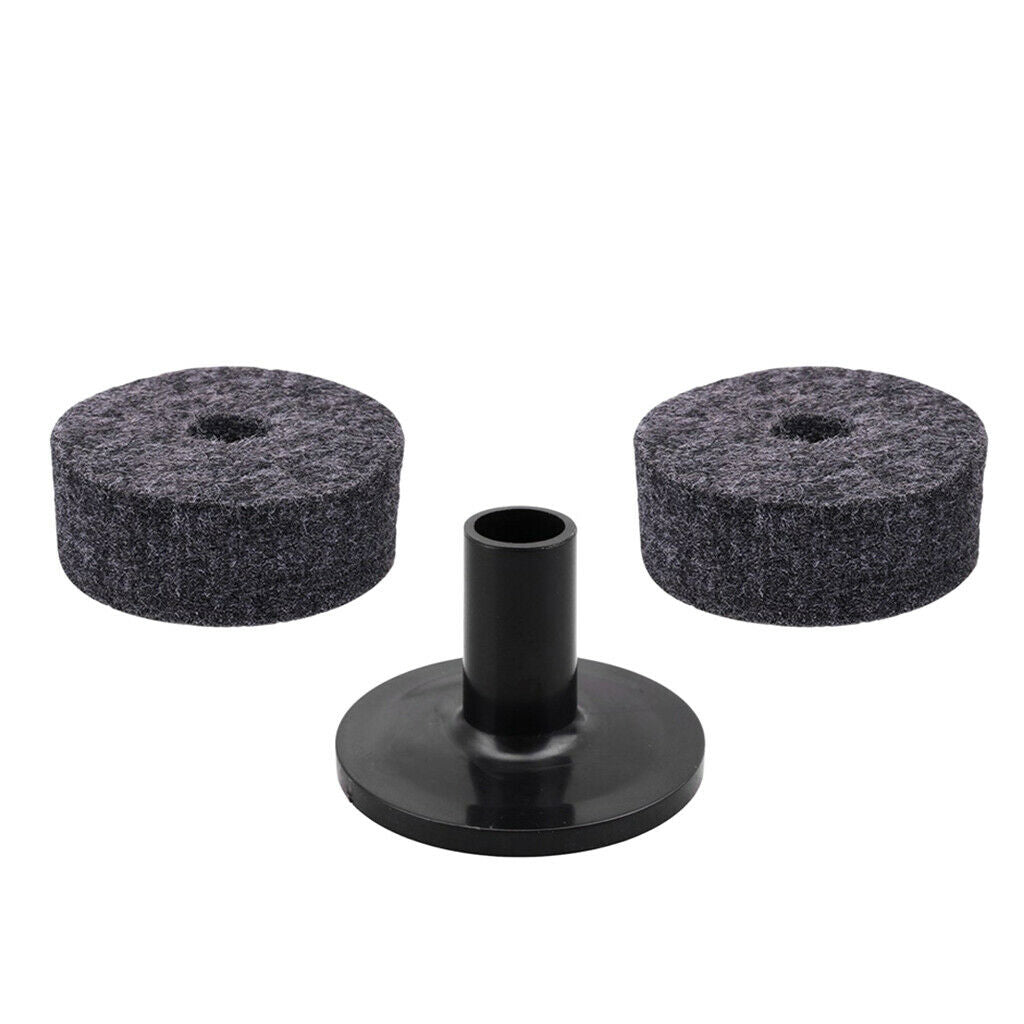 1pc Cymbal Sleeve + 2pcs Drum Set Felt Discs For Percussion Instrument Parts