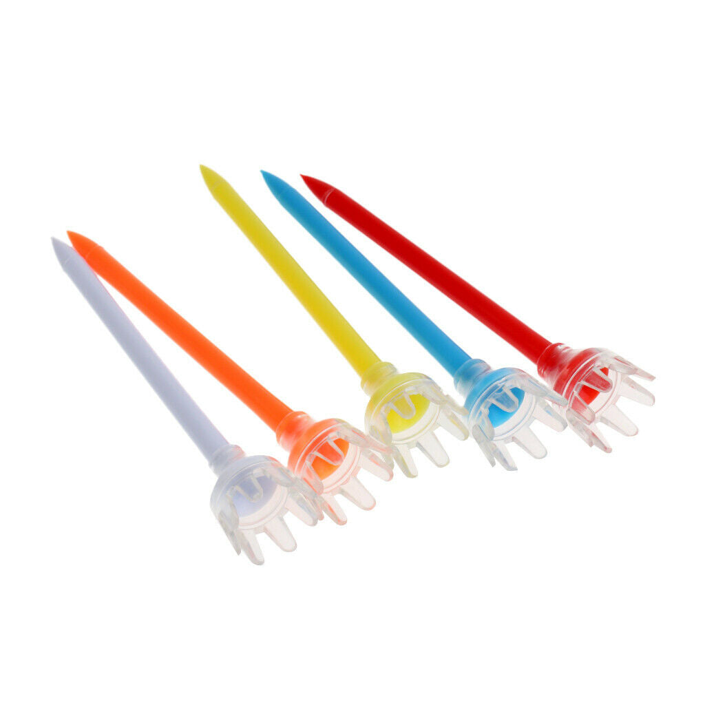 5pcs Long Lasting Crown Golf Tees Golfer Training Tool Random Color