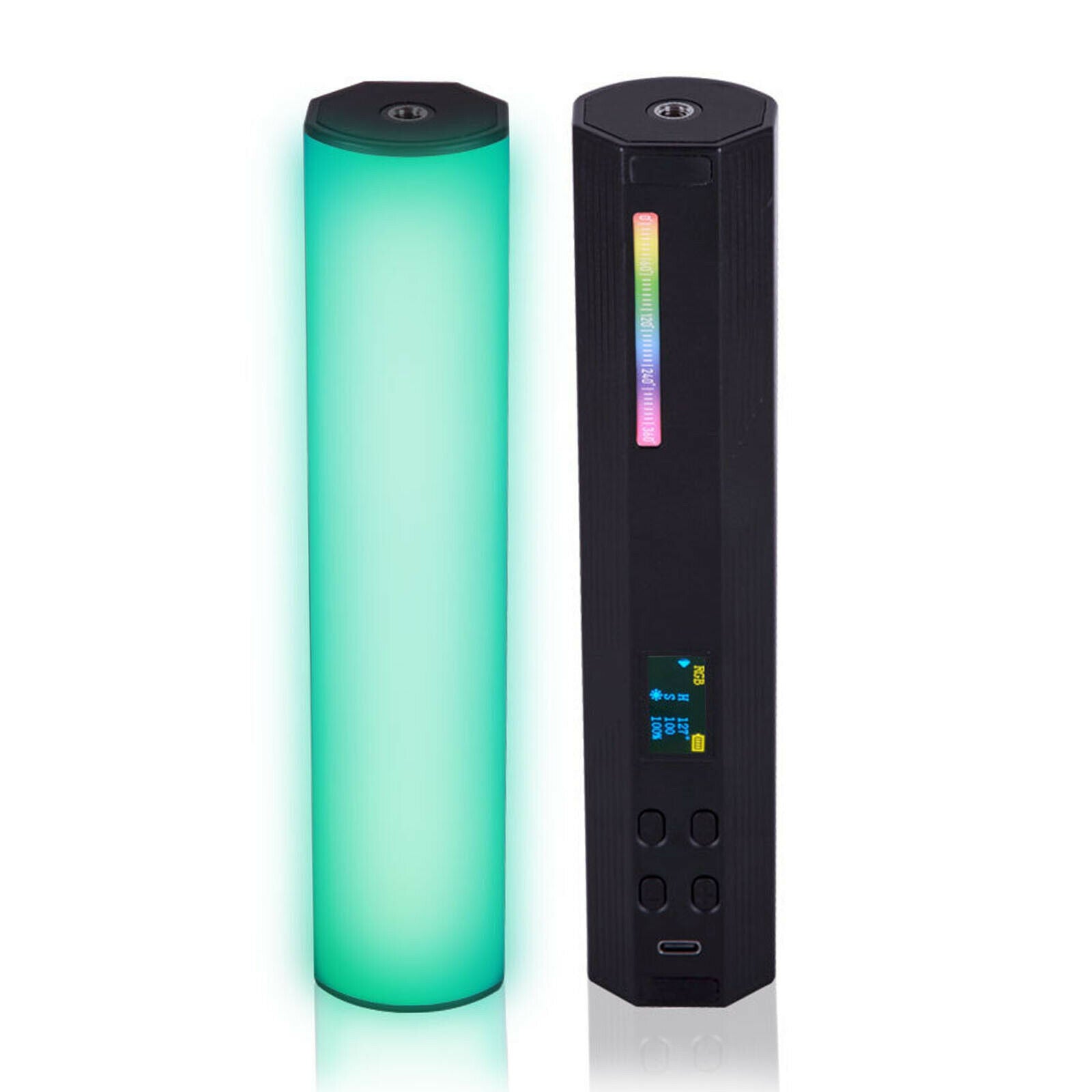 Tube Light with Mini Tripod Rechargeable RGB Lamp for Vlog Recording Room