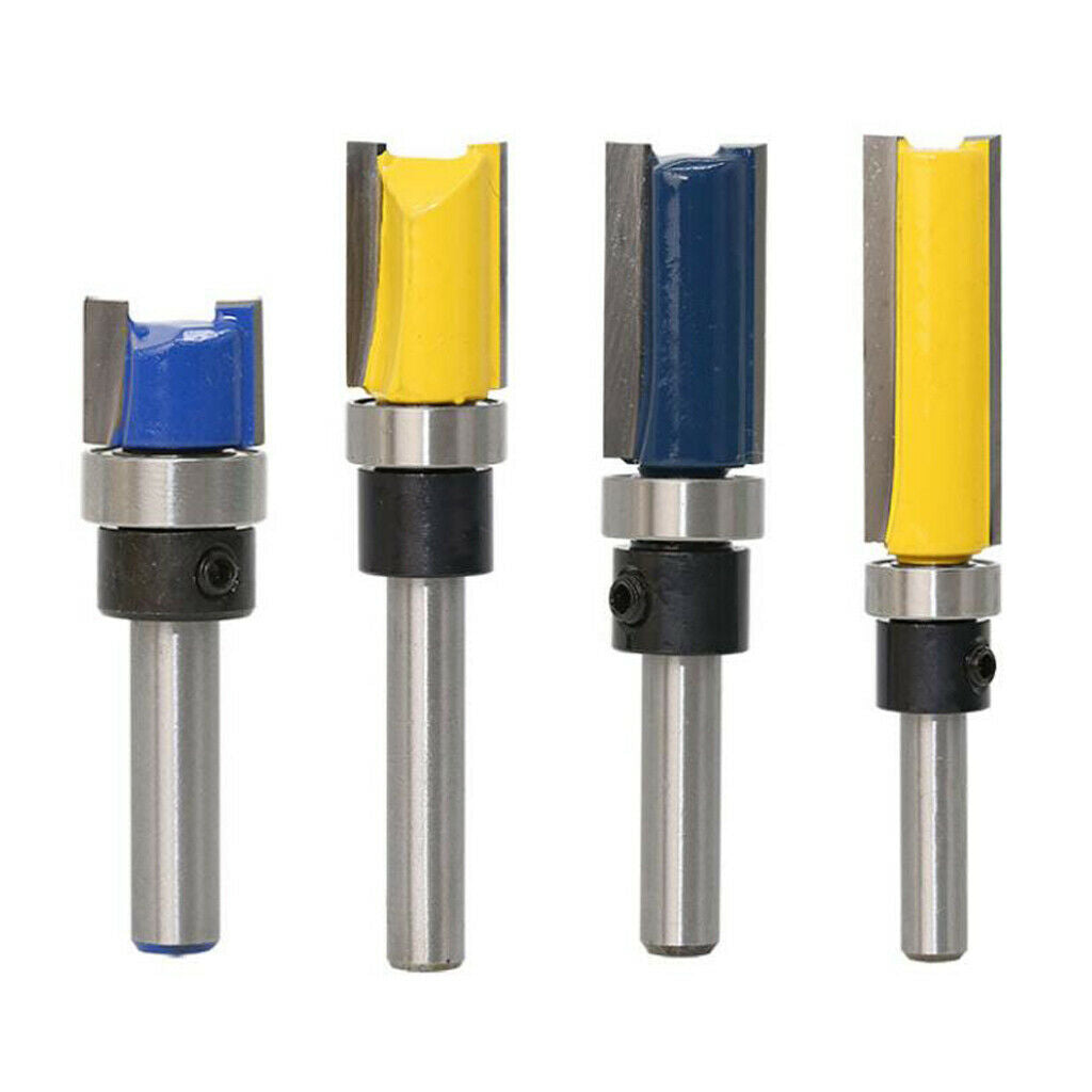 3x Upper Rod Flush Bearing Trim Router Wood Cutter 12.7x11.9mm