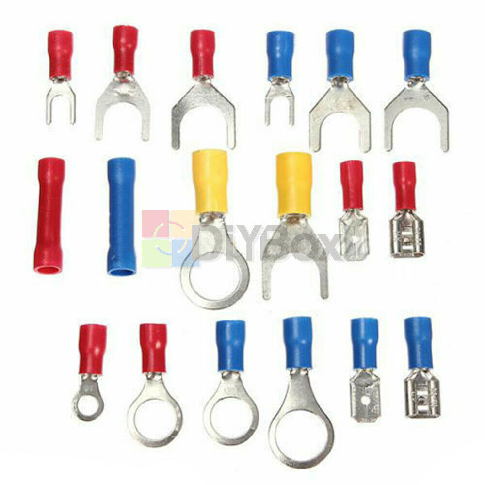 300pcs Assorted Insulated Electrical Wire Cable Terminal Crimp Connector Set PVC