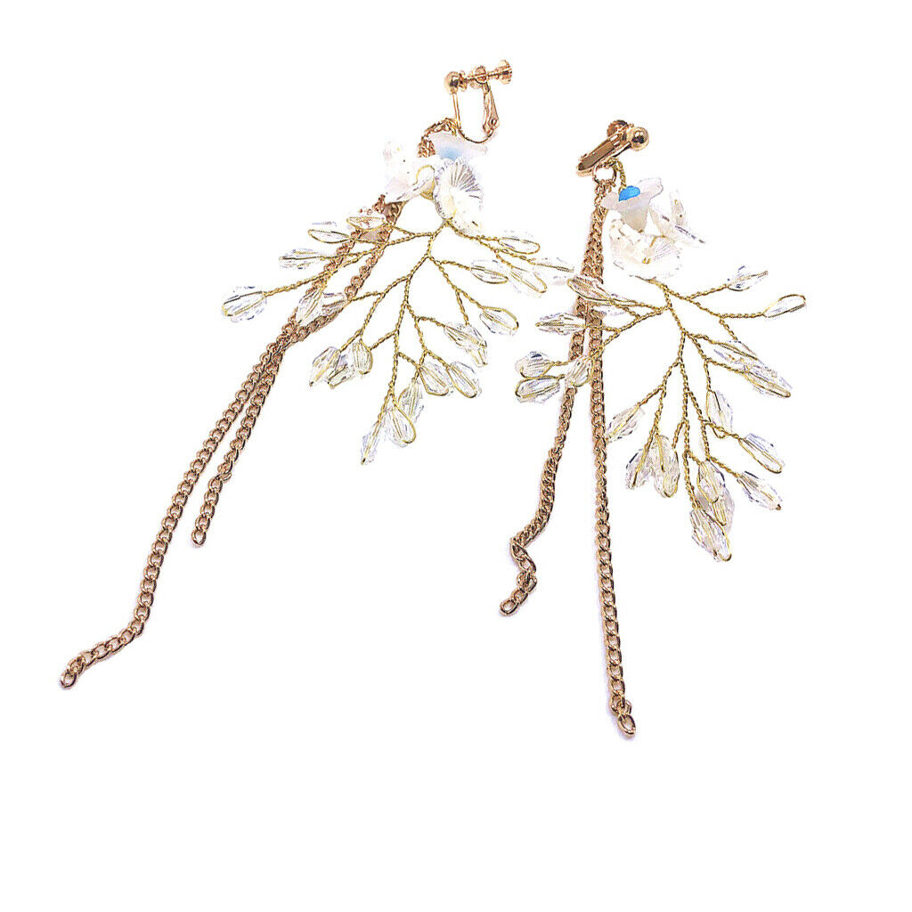 Elegant Crystal Rhinestone Dangle Drop Earrings Wedding Pageant Prom Jewelry