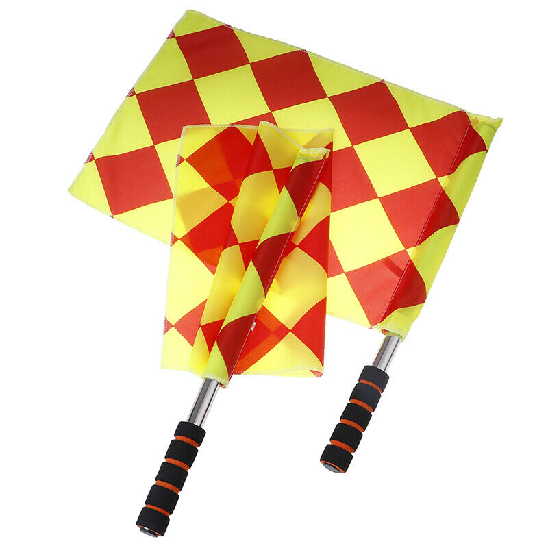Soccer Referee Flags Professional Fair Play Football Linesman Flags With Bag_DD