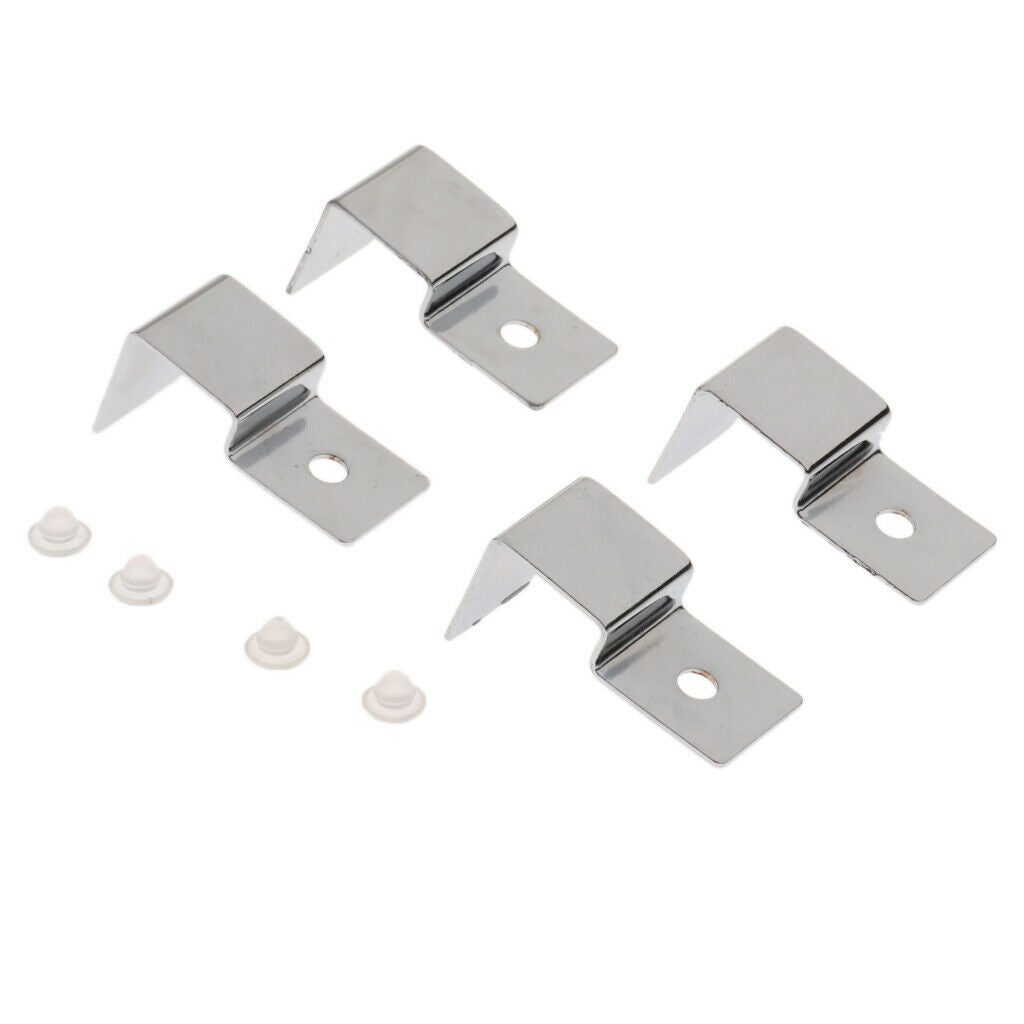 4pcs Stainless Steel Aquarium Fish Tank Glass Cover Clip Support Holder 19MM