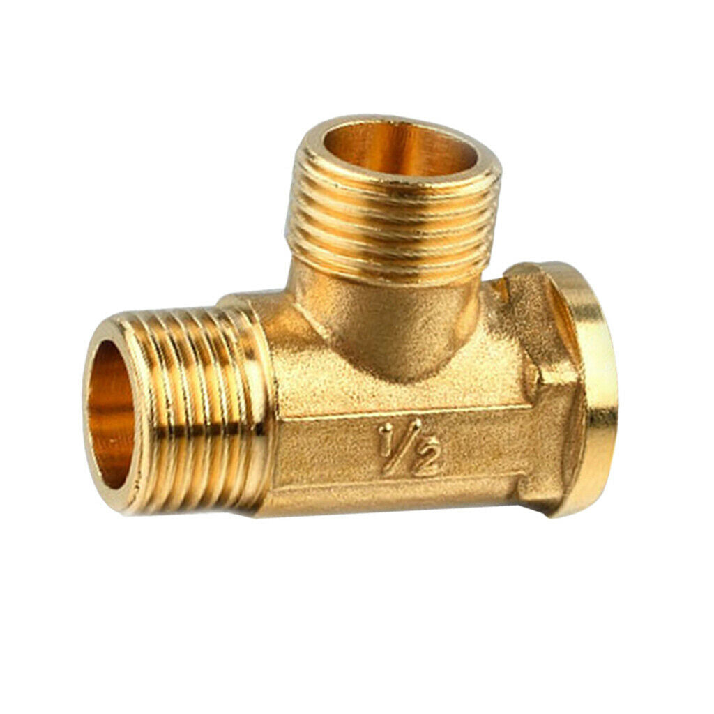 1/2 inch Male x  Male x Female Thread Pipe Tee Fitting Adapter Tube 3 Way