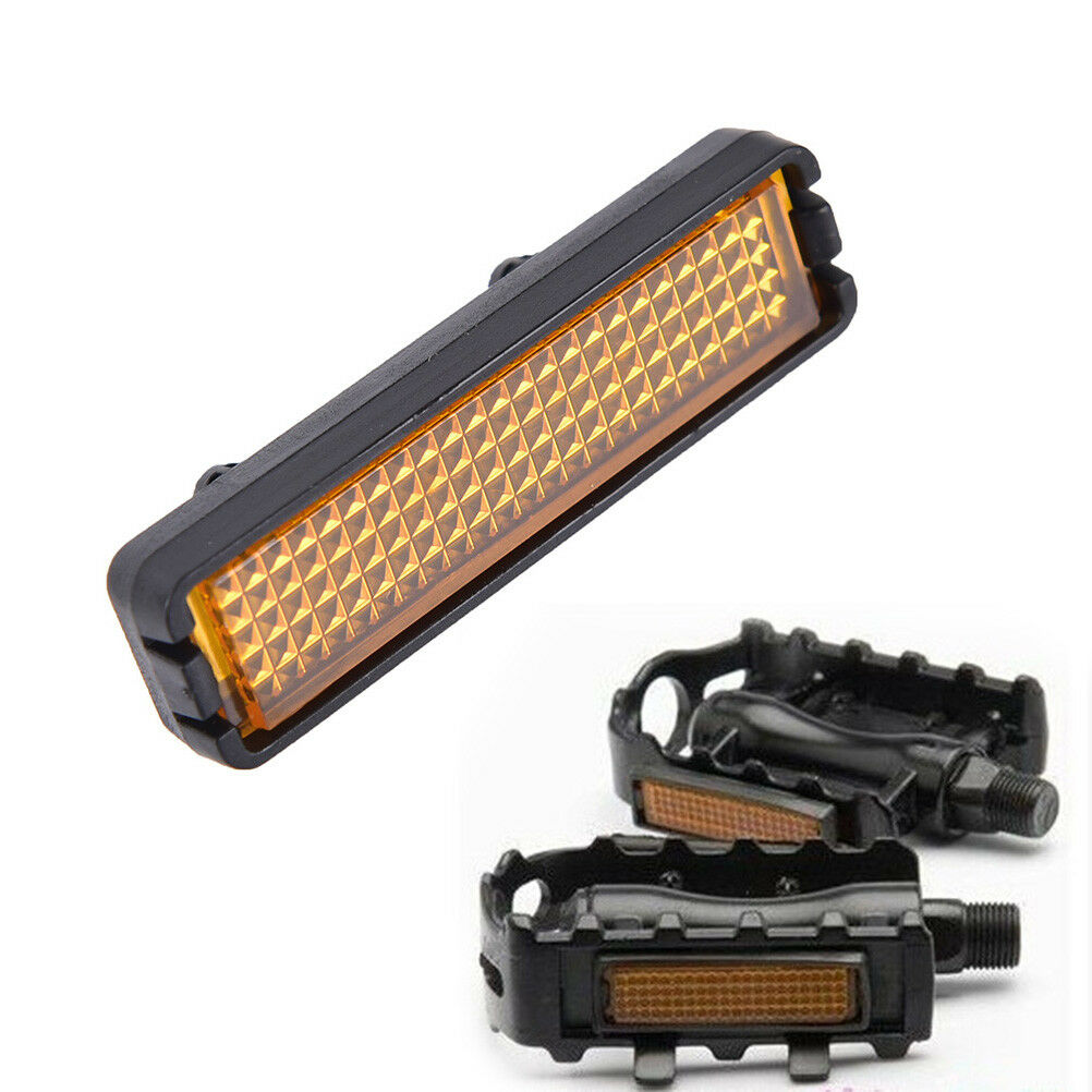 2pcs Bike Foot Pedal Universal Bicycle Reflector Cycle Cycling Reflectors.l8