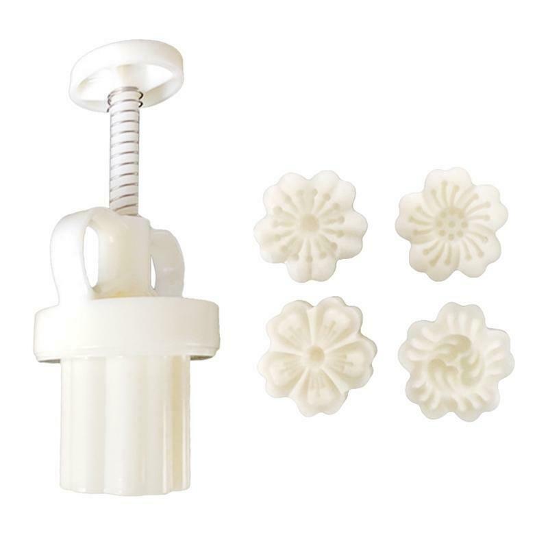 Mooncake Mold 25g Cherry Blossoms Stamp Cake Cookie Mould Cutter Hand Pressure