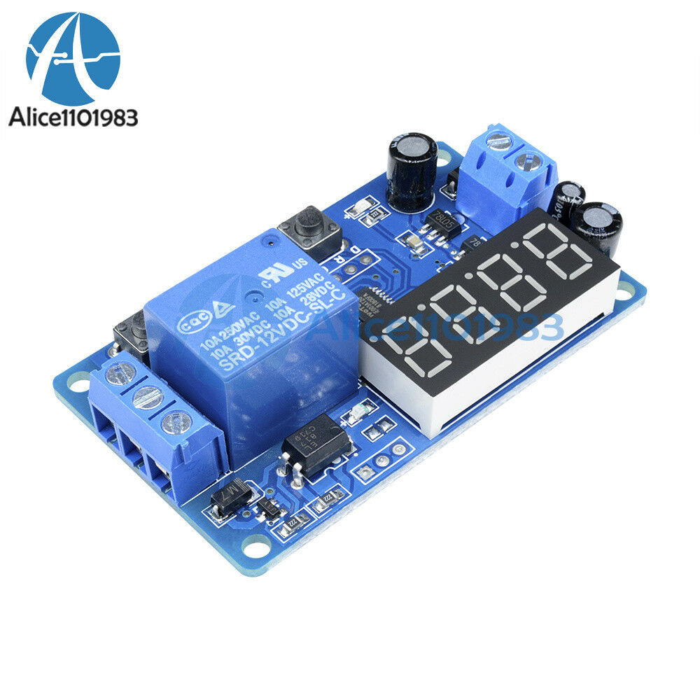 DC12V LED Display Digital Delay Relay Timer Control Switch Module PLC Automation