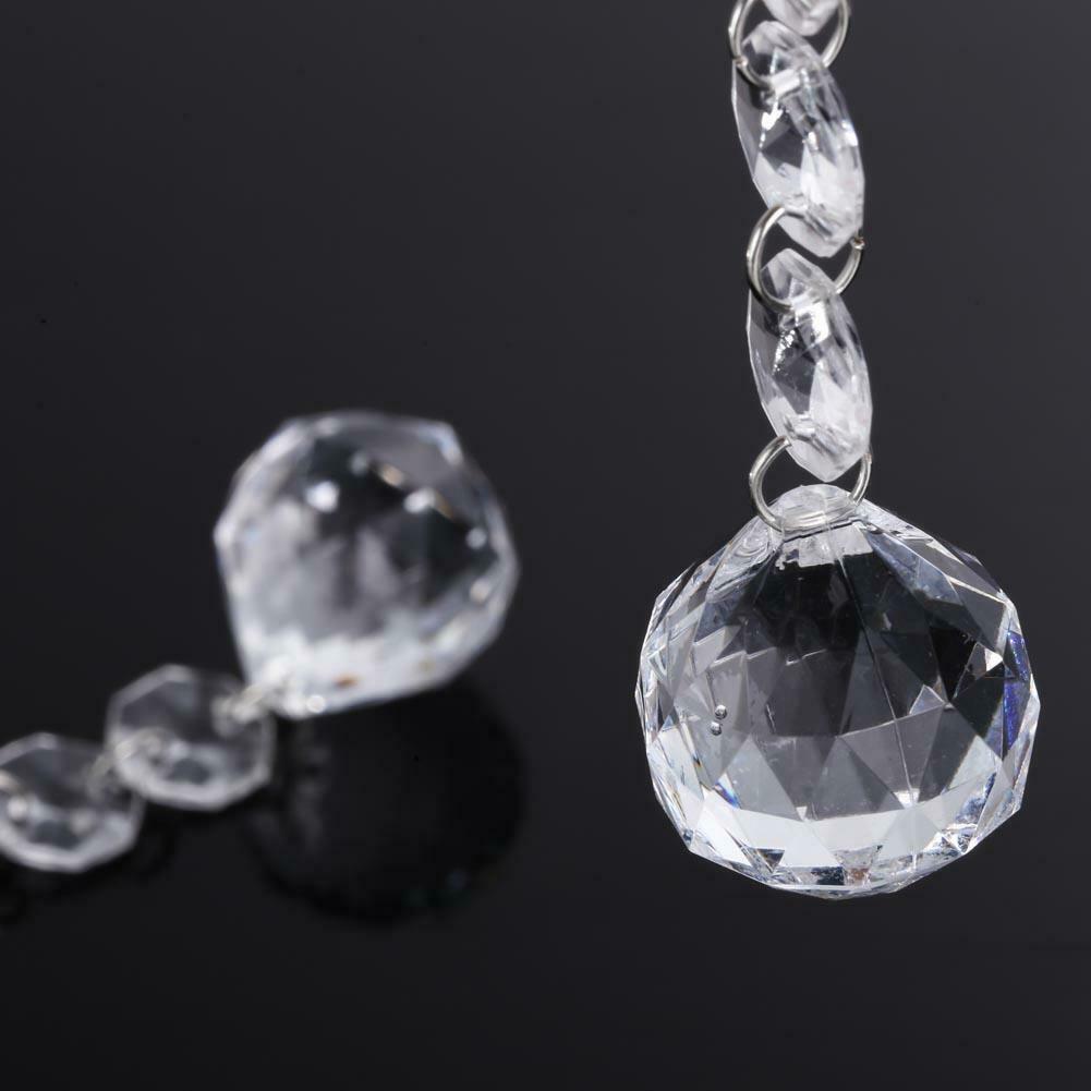 10pcs Acrylic Crystal Bead Garland Chandelier Hanging Wedding Party Decor @