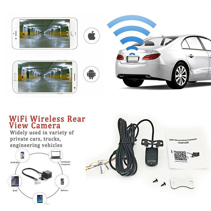 150°WiFi Wireless Car Rear View Cam Backup Reverse Camera For Android ios IkSJC