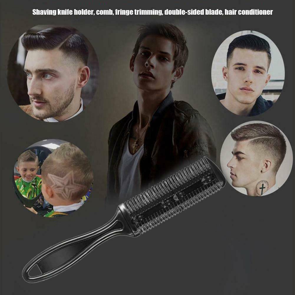 3PCS Hair Comb Razor Cutter Cutting Thinning Shaper Grooming Hair Styling Tool *
