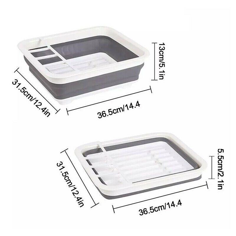 Foldable Dish Rack Kitchen Storage Holder Drainer Bowl Tableware Drying RackBDA