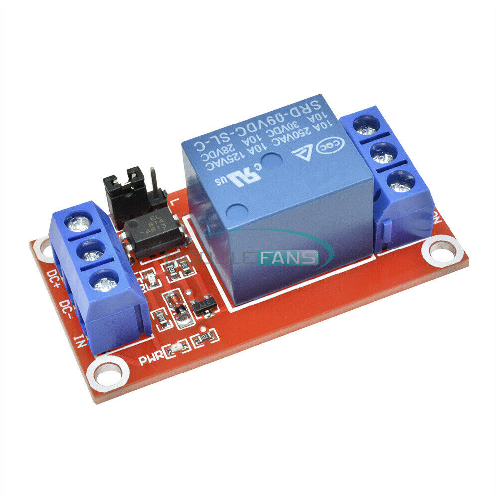 DC 9V 1-CH Channel Optocoupler Driver Shielded High Low Level Relay Module