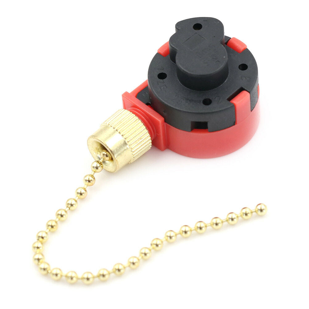 Zing Ear ZE-268S1 Switch 4 Wire 3 Speed Ceiling Fan Light Switch Pull Cha.l8