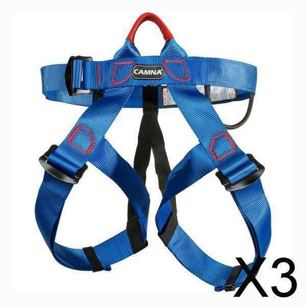 3X Climbing Harness Safety Belt Tree Climbing Rappelling Equip Blue