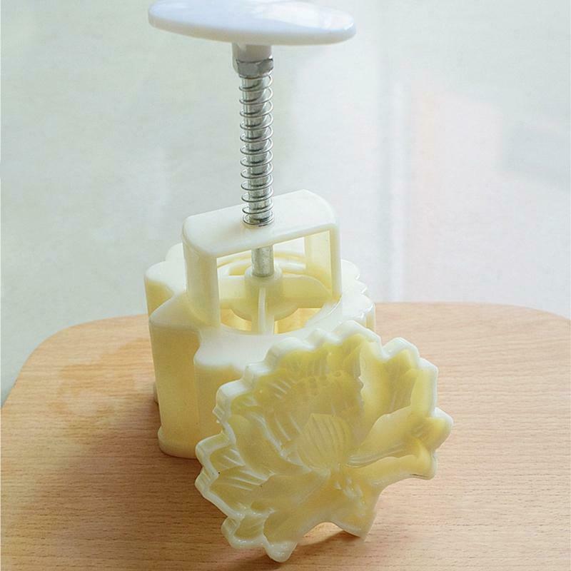 Lotus Mooncake Decor Cookies Round Pastry Moon Cake DIY Flower Stamps 150g Mould