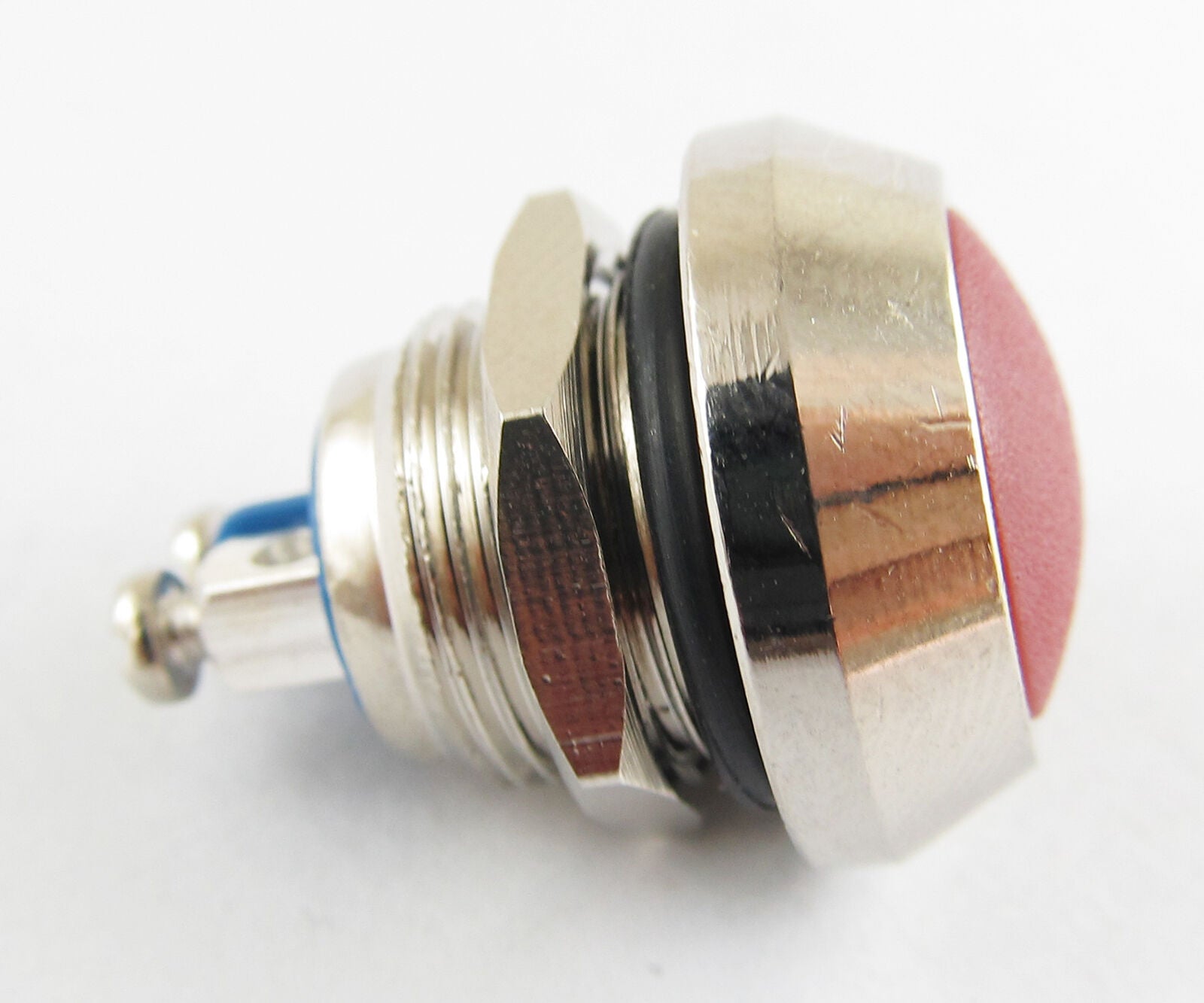 1pc 36V 2A Metal Red Round Push Button  Waterproof Resetable Switch 12mm QN12-A5