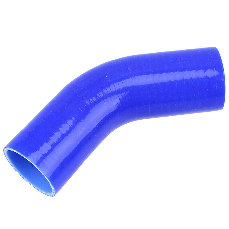 Blue 45 Degree Silicone Elbow Radiator Hose Straight Air Water Intake Pipe 45mm