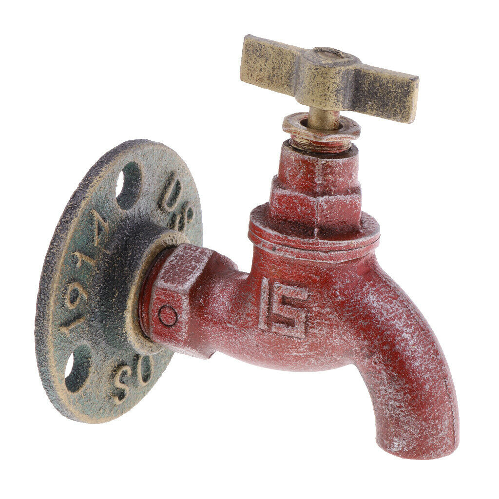 2x Wall Mounted Galvanized pipe Spigot Handle Knob Hook Wall Hook Hat Hanger