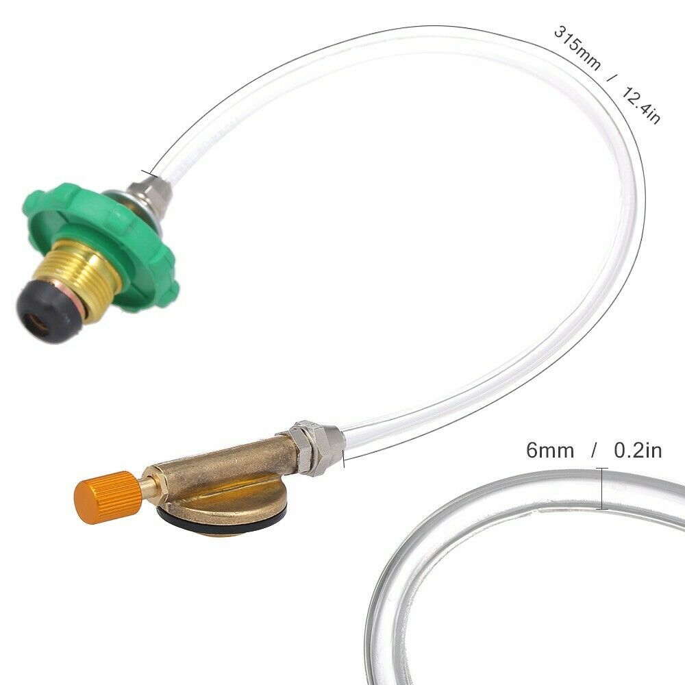 Camping Stove Propane Refill Adapter Flat Cylinder Tank Coupler Bottle