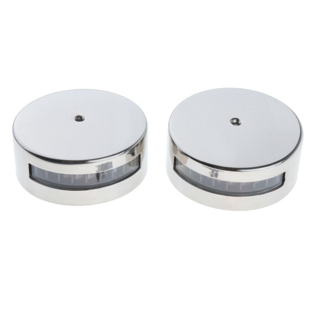 2 Pieces Waterproof LED Light Pin 1.7W Chromed Brushed Stainless Steel