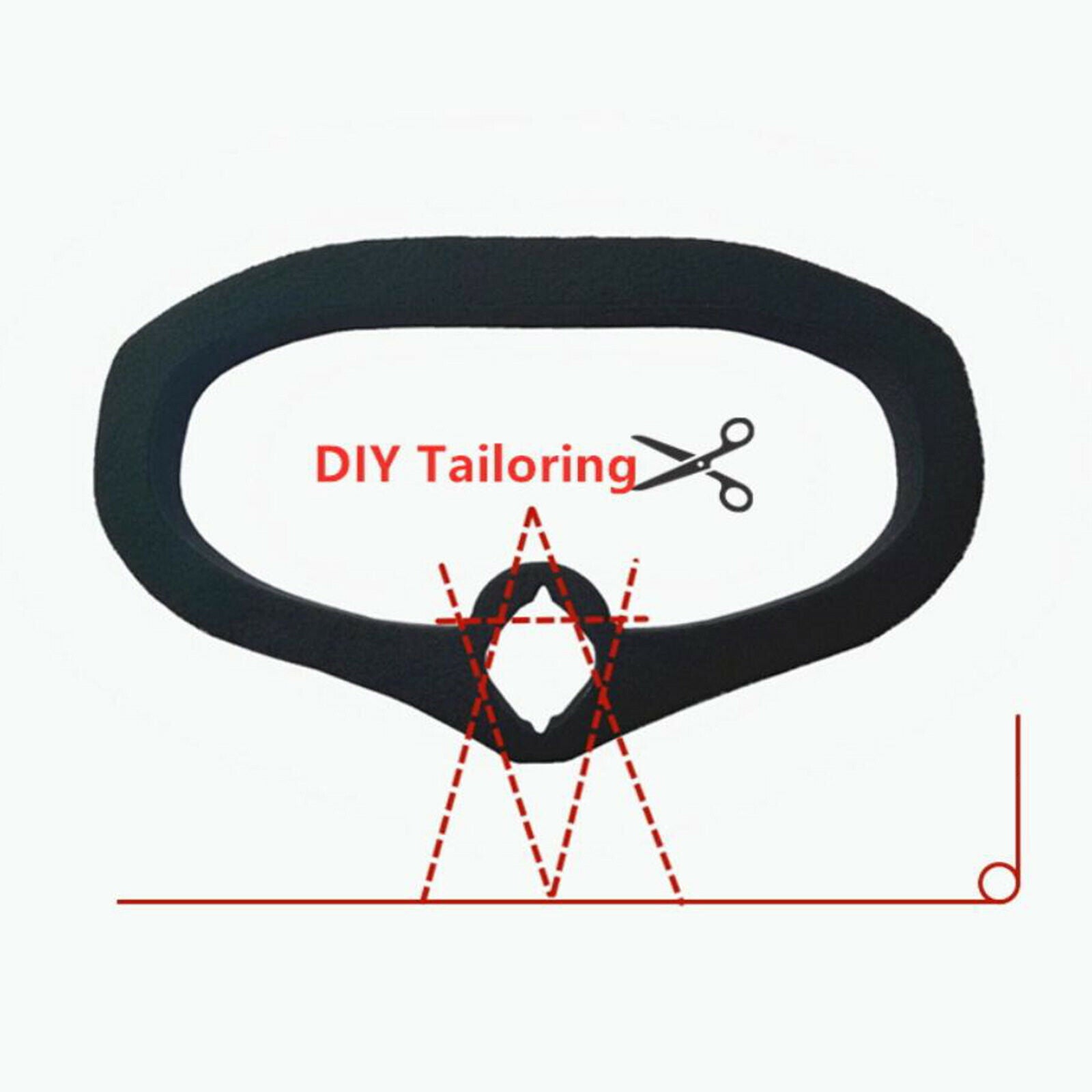 Eye Pad for DJI FPV Nose Foam Padding RC Drone Accessories Can Cutting Black