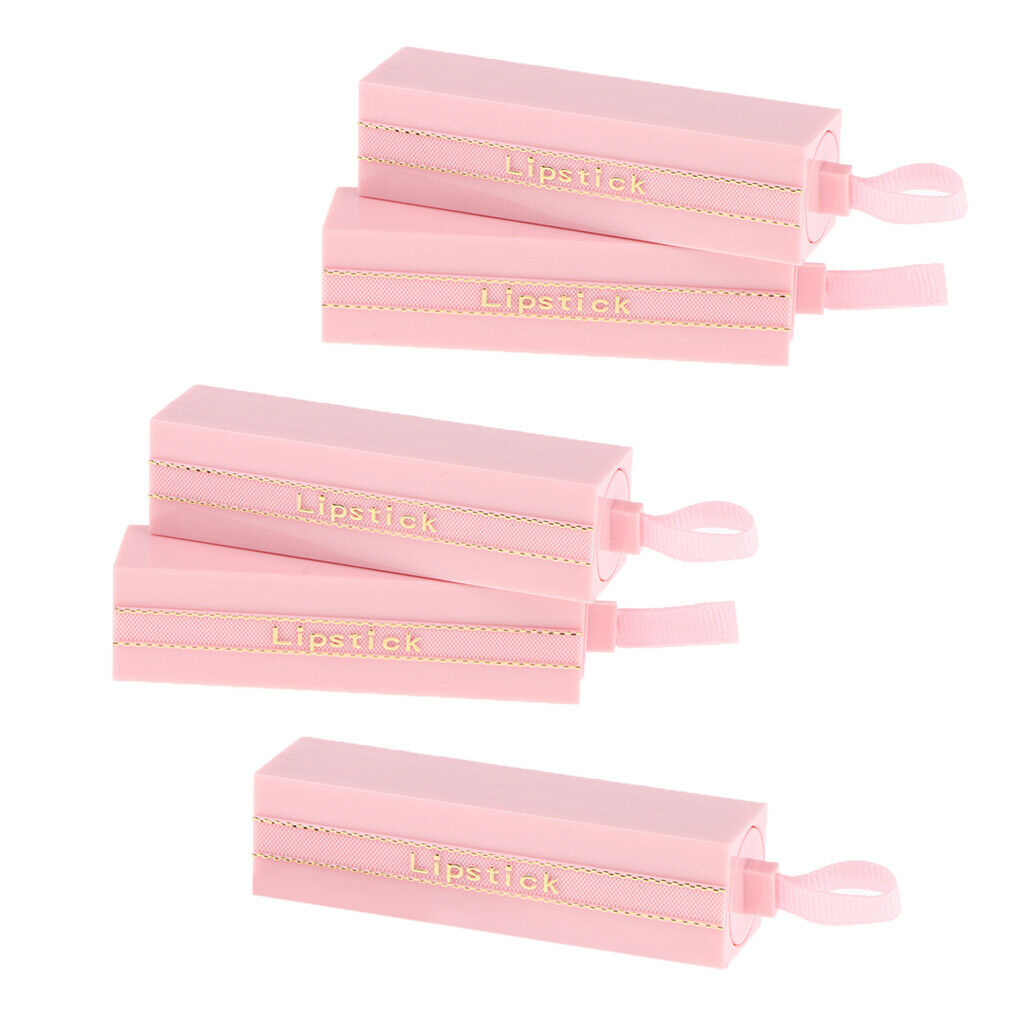 5PCS Empty High Grade Lipstick Containers Elegant Lip Balm Tubes + Caps for