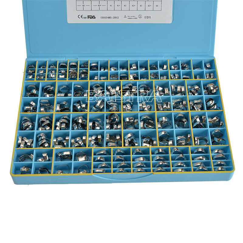 340pcs Dental Orthodontic 1st Molar Bands M Series Buccal Tube Roth 0.022" U2/L1
