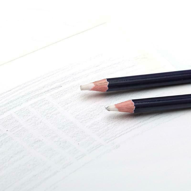 Set of 6 Prmeium White Eraser Pencils Set for Sketching Pencils Colored Pencils