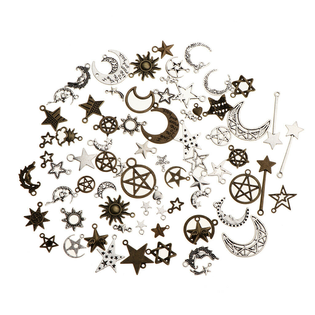 Moon Shaped Charm Pendant Jewelry Making for Christmas Birthday Party