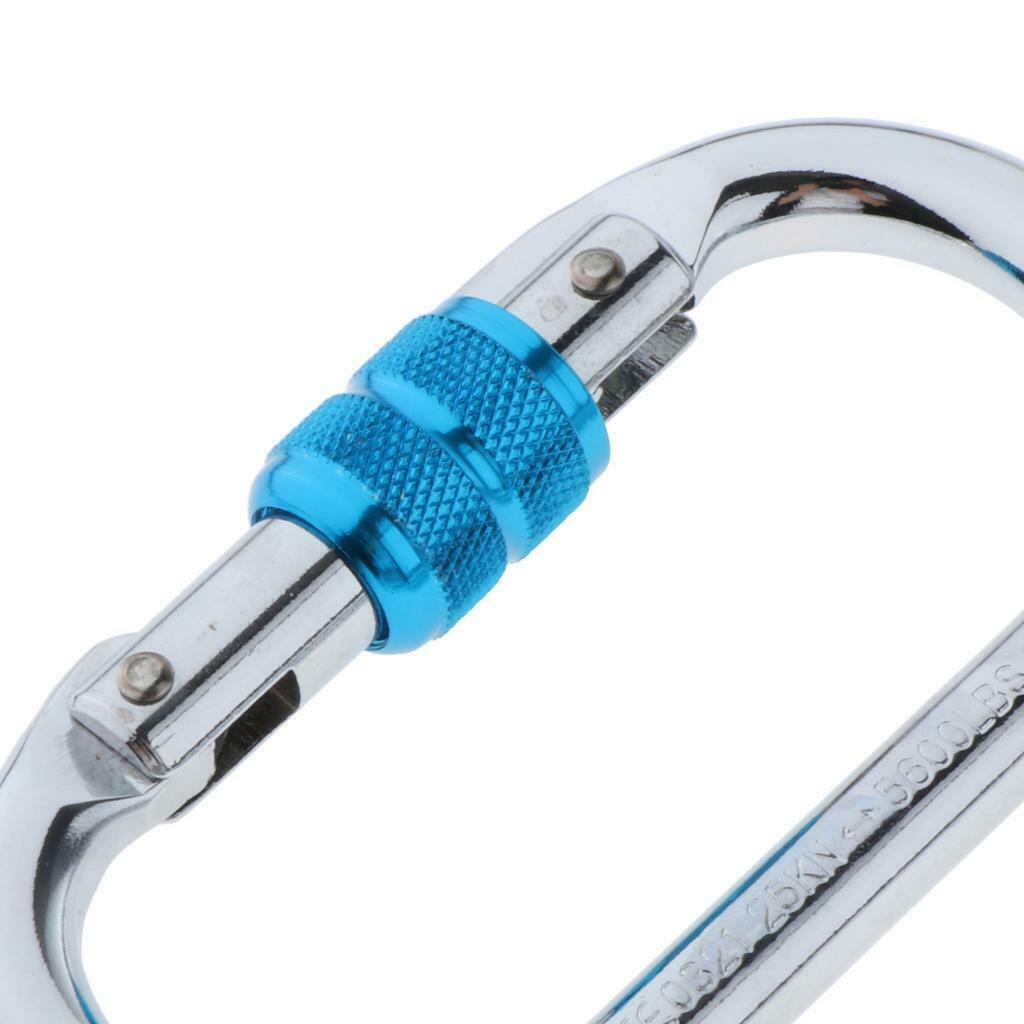 2X 25KN Screw Locking Carabiner Rock Climbing Tree Rigging Kit for Outdoor