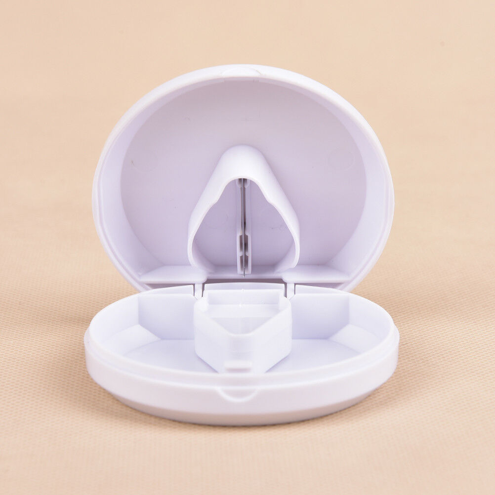 Pill Case Medicine Crusher Grinder Splitter Tablet Divider Cutter Storage.l8