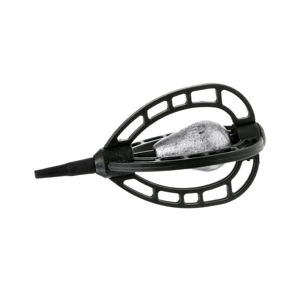 In-line Method Carp Fishing Feeder Swim Feeders with Lead Sinker 60g