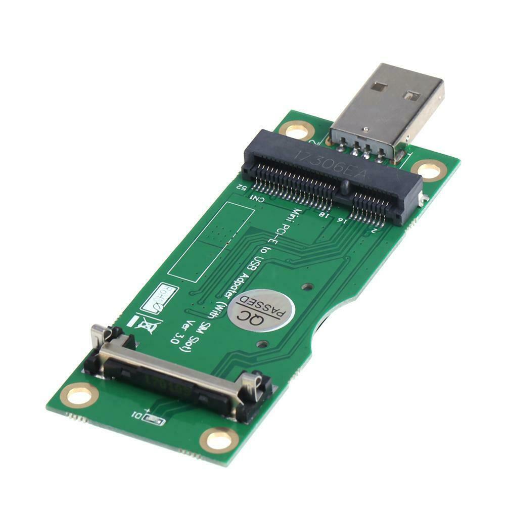 Mini Wireless PCI-E to USB Adapter with SIM 8Pin Card Slot for WWAN/LTE Module