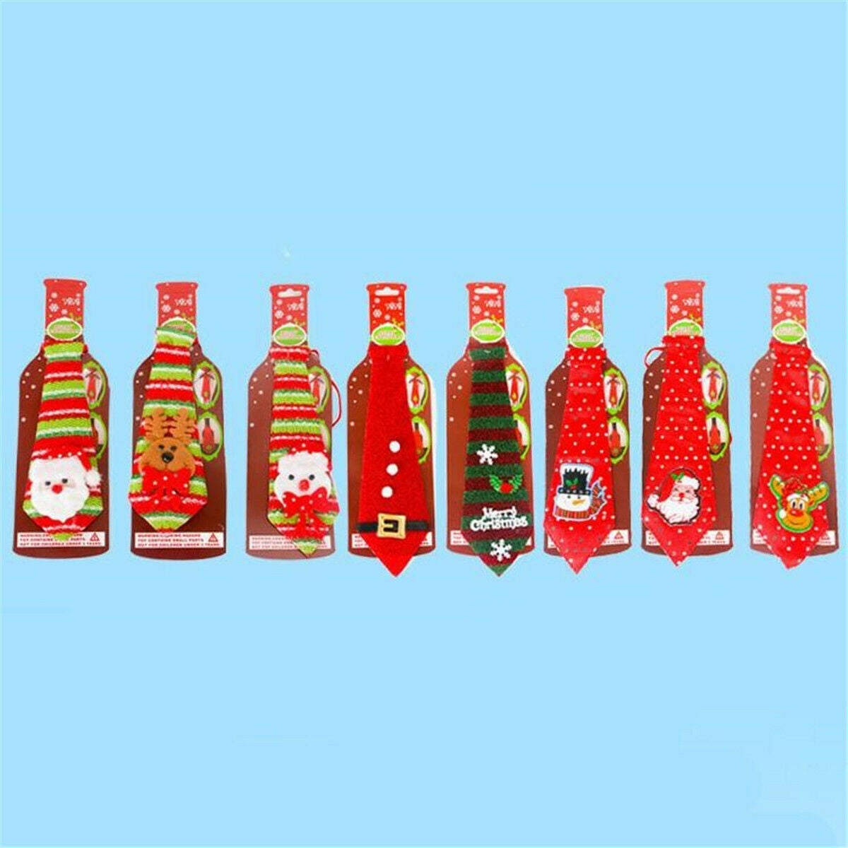 Christmas Necktie Stripe Wave Point Tie Tree Hanging Festival Xmas Decor Gift