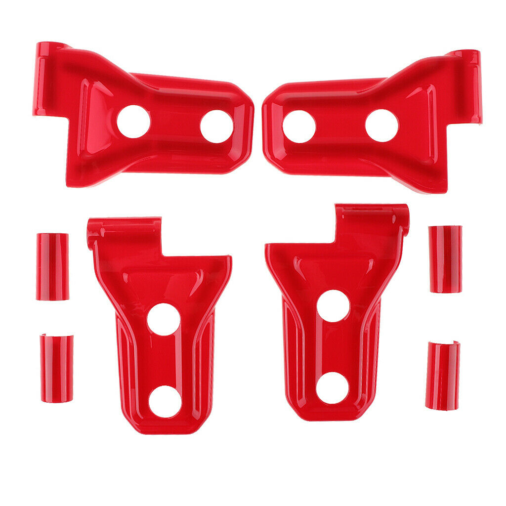4 Sets 2-Door Red Door Hinge Cover Protectors Fits For Jeep Wrangler JL 2018