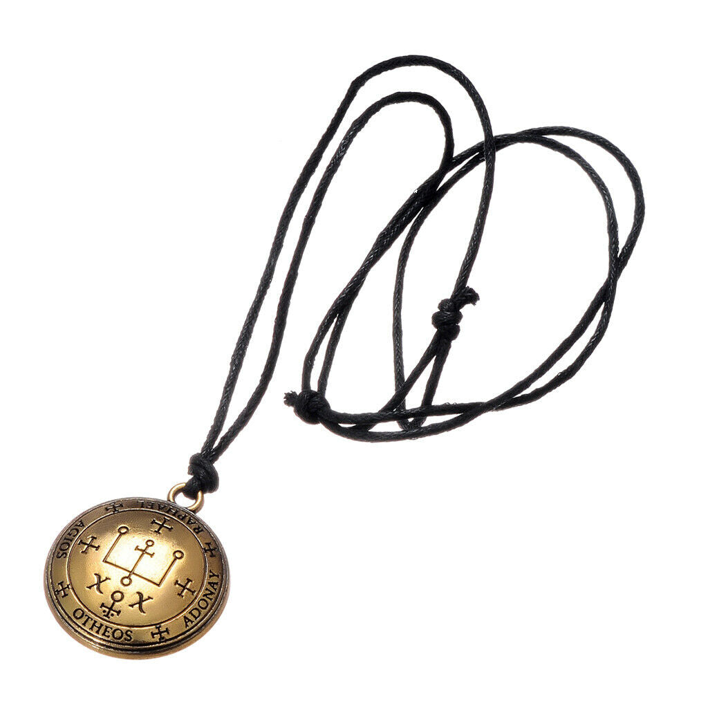 Talisman Viking Protection Pendant Sigil Archangel Raphael Black Nylon Rope