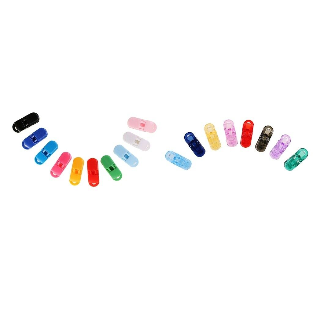 18Pcs Plastic Pacifier Soother Clip Dummy Clips Baby Shower Gift