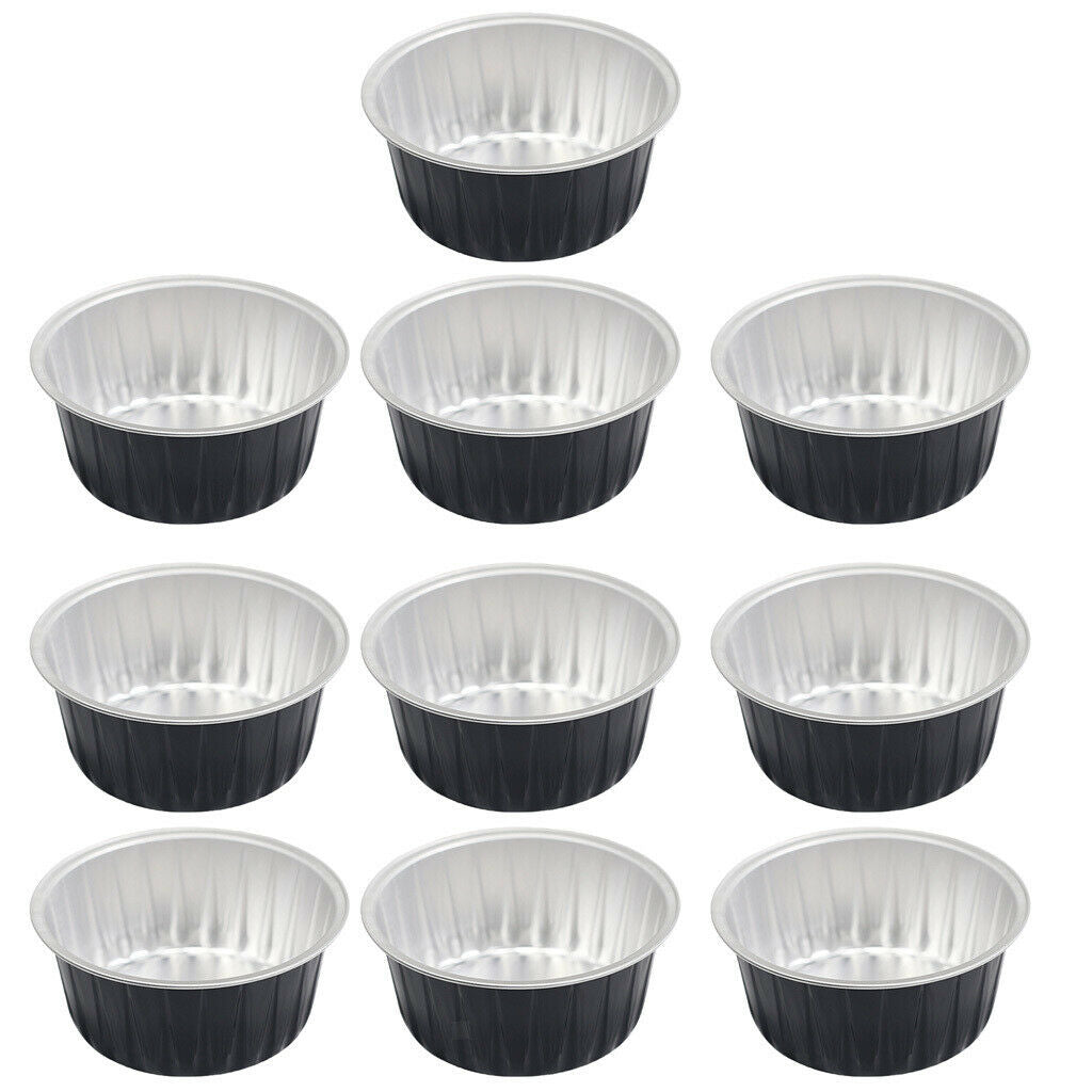 10Pieces Black Aluminum Foil Hair Removal Wax Bean Melting Small Bowl 30g