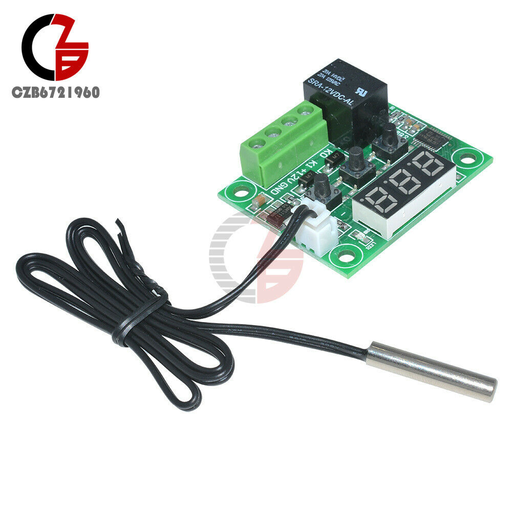 W1209 Red Digital Thermostat Temperature Control Switch Sensor DC24V -50-110°C